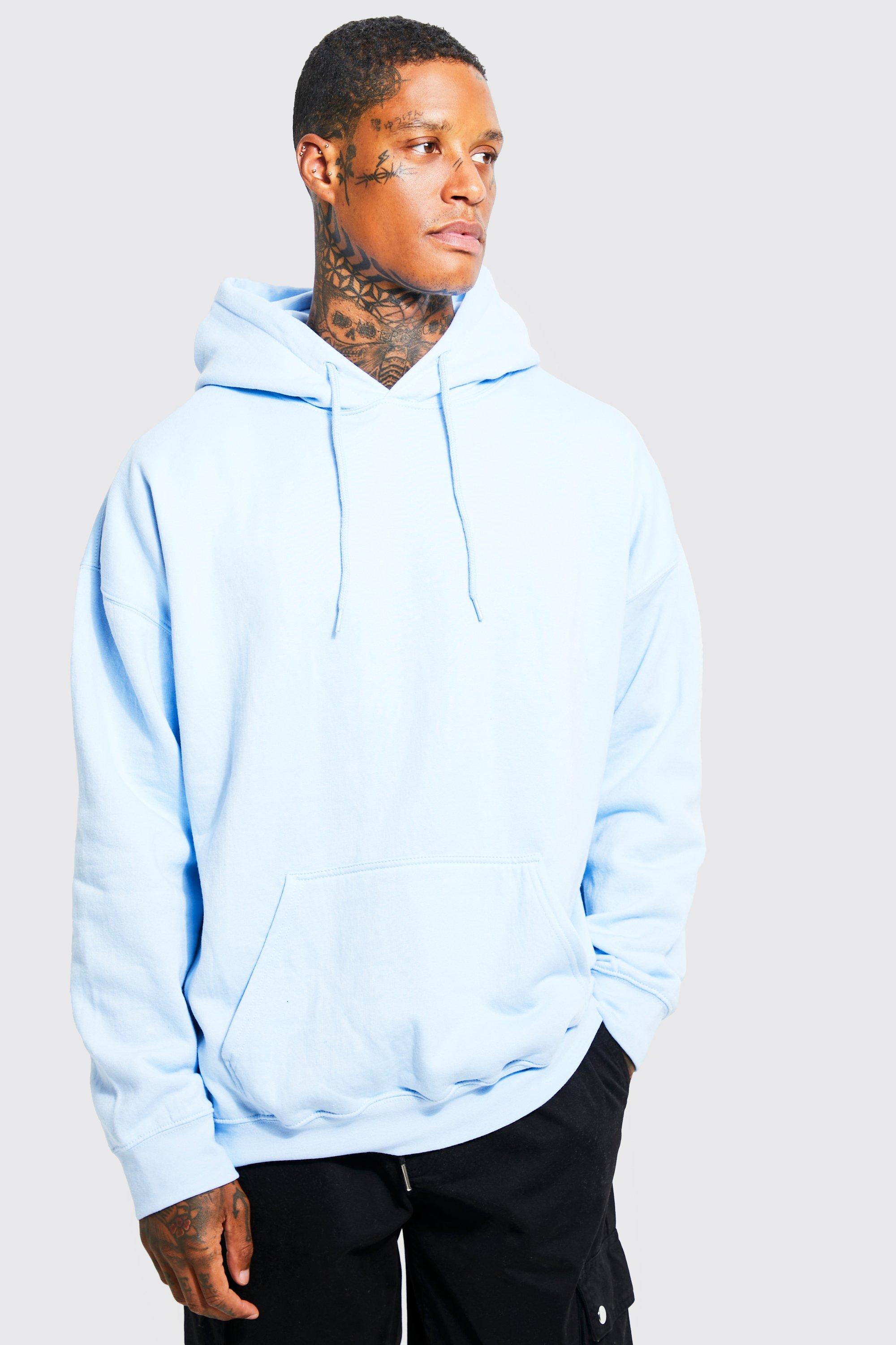 Light blue oversized hoodie sale